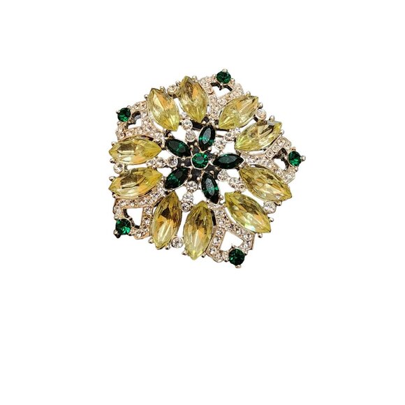 Vintage Signed Eisenberg Ice Rhinestone Brooch (A2825)